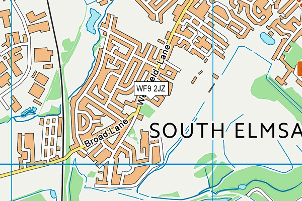 WF9 2JZ map - OS VectorMap District (Ordnance Survey)