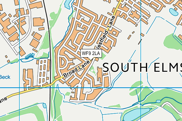 WF9 2LA map - OS VectorMap District (Ordnance Survey)