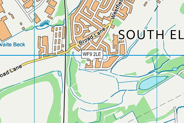 WF9 2LE map - OS VectorMap District (Ordnance Survey)