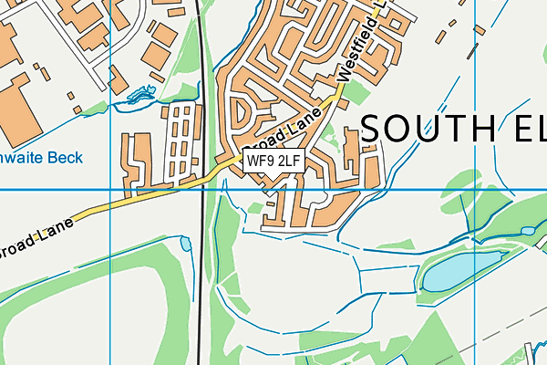 WF9 2LF map - OS VectorMap District (Ordnance Survey)