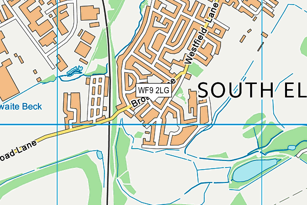 WF9 2LG map - OS VectorMap District (Ordnance Survey)