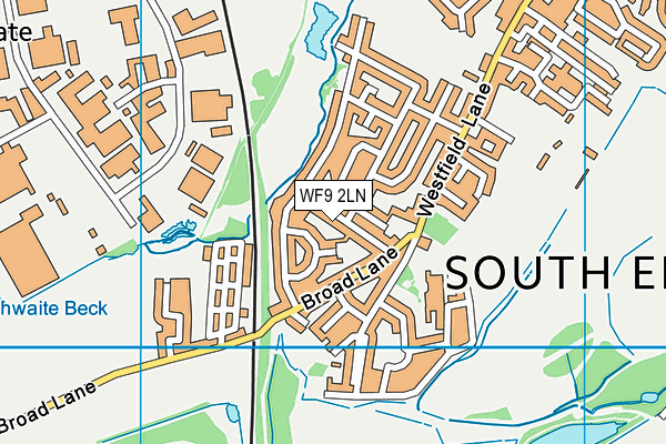 WF9 2LN map - OS VectorMap District (Ordnance Survey)