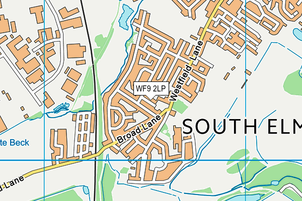 WF9 2LP map - OS VectorMap District (Ordnance Survey)