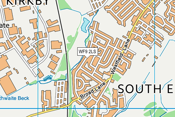 WF9 2LS map - OS VectorMap District (Ordnance Survey)