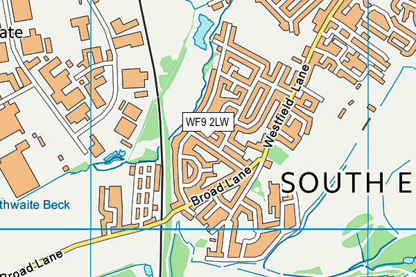 WF9 2LW map - OS VectorMap District (Ordnance Survey)