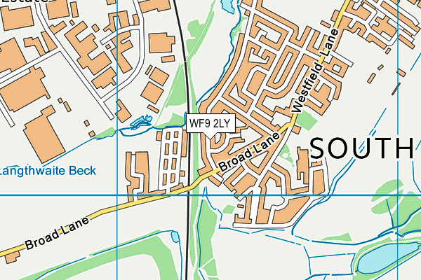 WF9 2LY map - OS VectorMap District (Ordnance Survey)