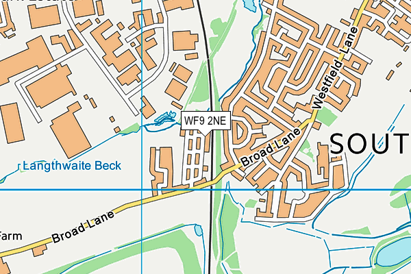 WF9 2NE map - OS VectorMap District (Ordnance Survey)