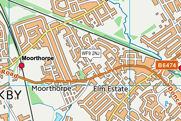 WF9 2NJ map - OS VectorMap District (Ordnance Survey)