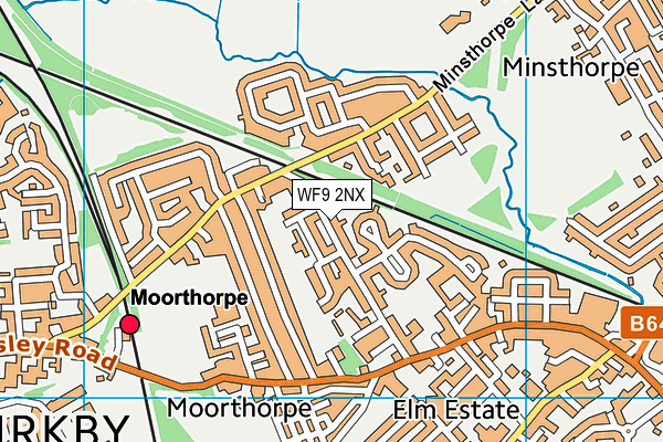 WF9 2NX map - OS VectorMap District (Ordnance Survey)