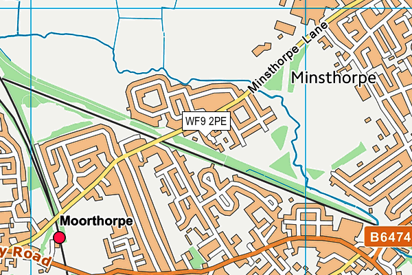 WF9 2PE map - OS VectorMap District (Ordnance Survey)