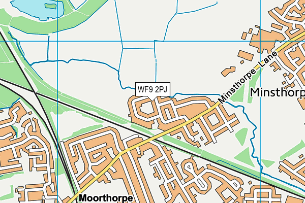 WF9 2PJ map - OS VectorMap District (Ordnance Survey)