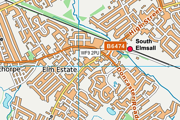 WF9 2PU map - OS VectorMap District (Ordnance Survey)