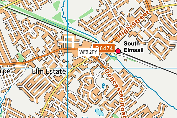 WF9 2PY map - OS VectorMap District (Ordnance Survey)