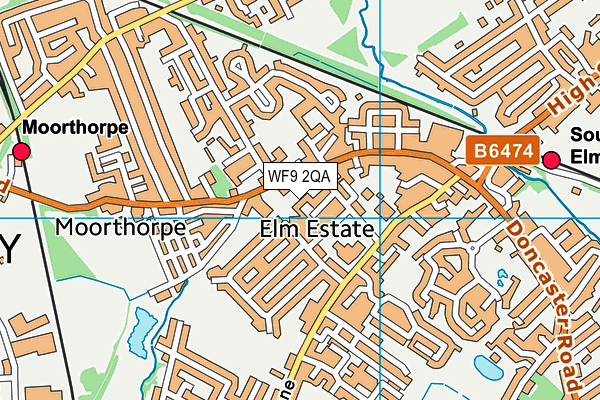WF9 2QA map - OS VectorMap District (Ordnance Survey)