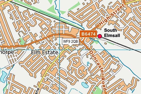 WF9 2QB map - OS VectorMap District (Ordnance Survey)