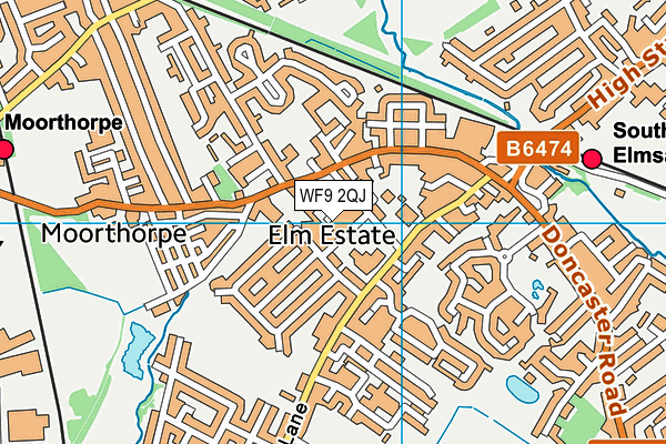 WF9 2QJ map - OS VectorMap District (Ordnance Survey)