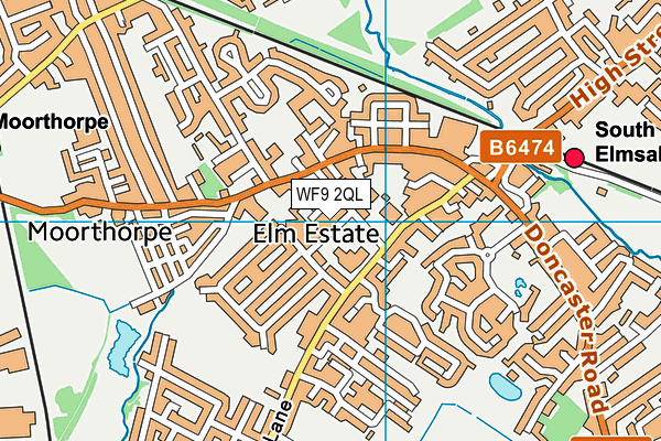 WF9 2QL map - OS VectorMap District (Ordnance Survey)