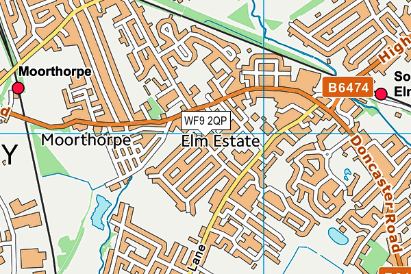 WF9 2QP map - OS VectorMap District (Ordnance Survey)