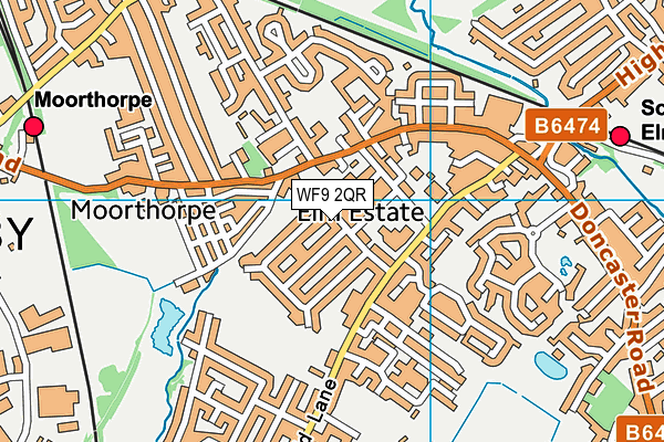 WF9 2QR map - OS VectorMap District (Ordnance Survey)