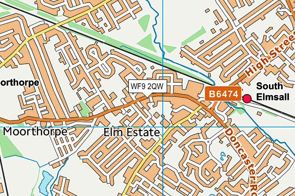 WF9 2QW map - OS VectorMap District (Ordnance Survey)