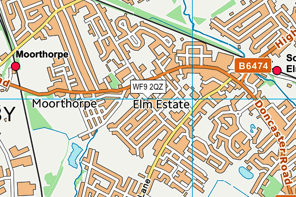 WF9 2QZ map - OS VectorMap District (Ordnance Survey)
