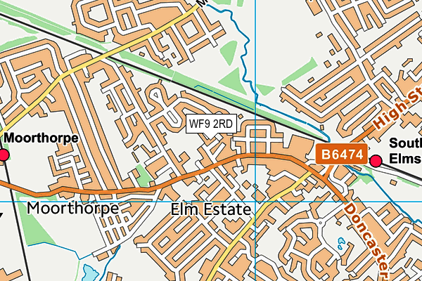 WF9 2RD map - OS VectorMap District (Ordnance Survey)