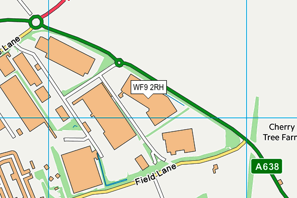 WF9 2RH map - OS VectorMap District (Ordnance Survey)