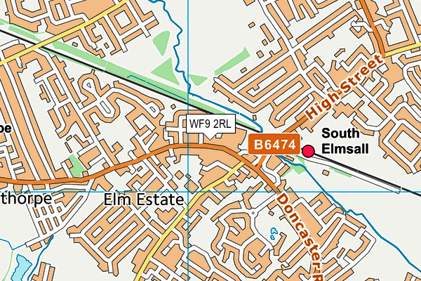 WF9 2RL map - OS VectorMap District (Ordnance Survey)