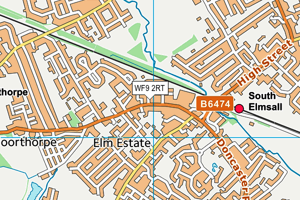 WF9 2RT map - OS VectorMap District (Ordnance Survey)