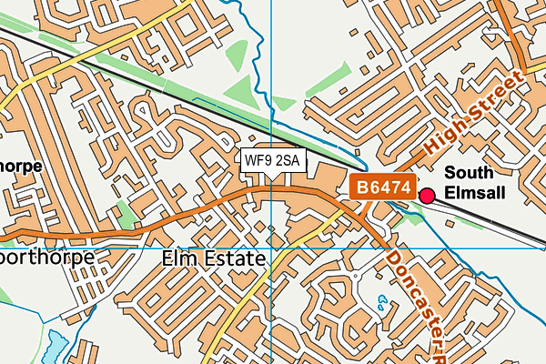 WF9 2SA map - OS VectorMap District (Ordnance Survey)
