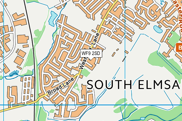 WF9 2SD map - OS VectorMap District (Ordnance Survey)