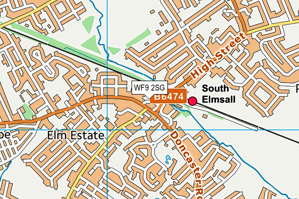 WF9 2SG map - OS VectorMap District (Ordnance Survey)