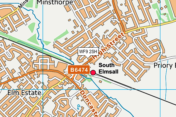 WF9 2SH map - OS VectorMap District (Ordnance Survey)