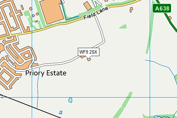 WF9 2SX map - OS VectorMap District (Ordnance Survey)