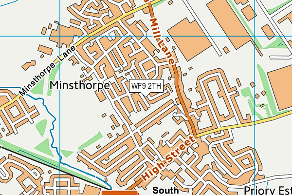 WF9 2TH map - OS VectorMap District (Ordnance Survey)