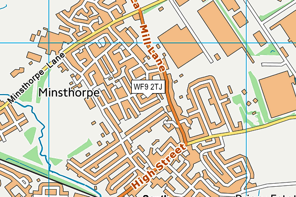 WF9 2TJ map - OS VectorMap District (Ordnance Survey)