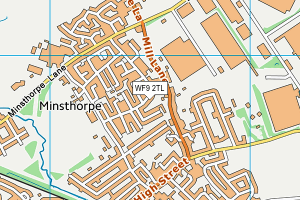 WF9 2TL map - OS VectorMap District (Ordnance Survey)