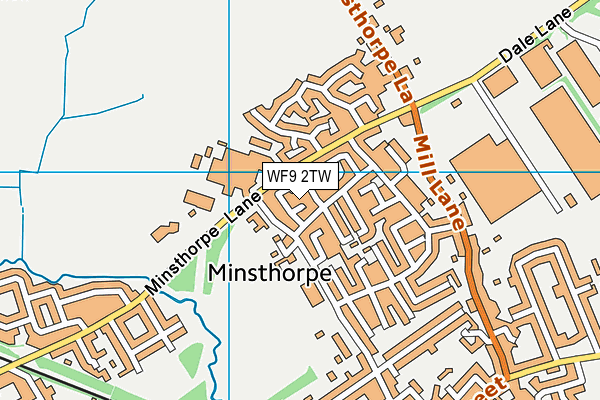 WF9 2TW map - OS VectorMap District (Ordnance Survey)