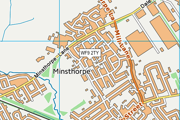 WF9 2TY map - OS VectorMap District (Ordnance Survey)