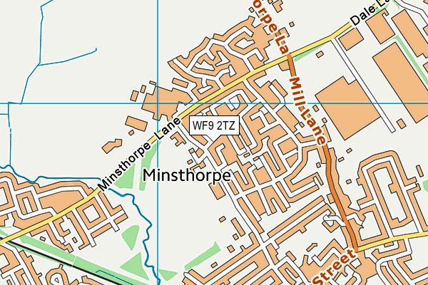 WF9 2TZ map - OS VectorMap District (Ordnance Survey)
