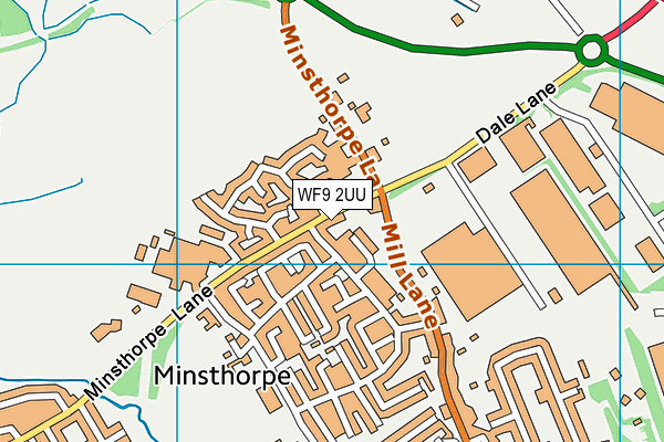 WF9 2UU map - OS VectorMap District (Ordnance Survey)