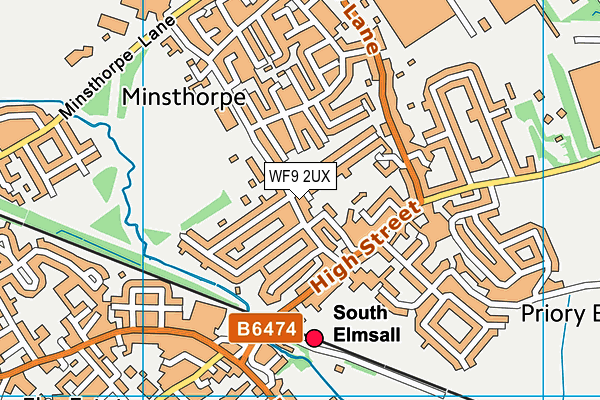 WF9 2UX map - OS VectorMap District (Ordnance Survey)