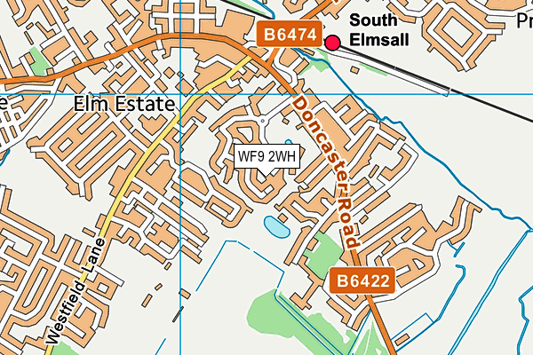 WF9 2WH map - OS VectorMap District (Ordnance Survey)