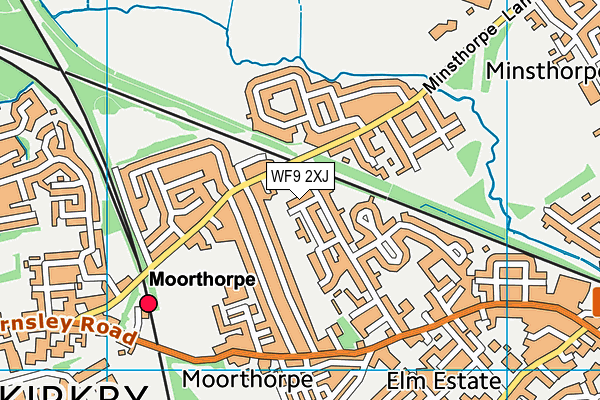 WF9 2XJ map - OS VectorMap District (Ordnance Survey)