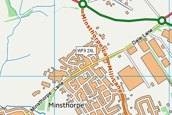 WF9 2XL map - OS VectorMap District (Ordnance Survey)