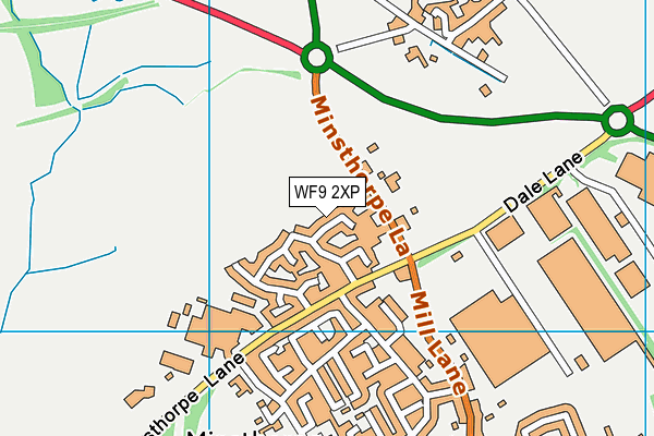 WF9 2XP map - OS VectorMap District (Ordnance Survey)