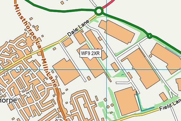 WF9 2XR map - OS VectorMap District (Ordnance Survey)
