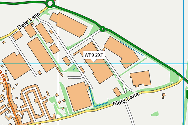 WF9 2XT map - OS VectorMap District (Ordnance Survey)