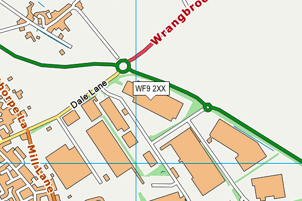 WF9 2XX map - OS VectorMap District (Ordnance Survey)