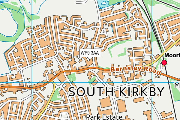 WF9 3AA map - OS VectorMap District (Ordnance Survey)